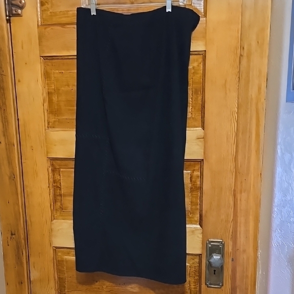 St. John's Bay Dresses & Skirts - Vintage 90's St. John's Bay Black Patchwork Maxi Pencil Skirt 14